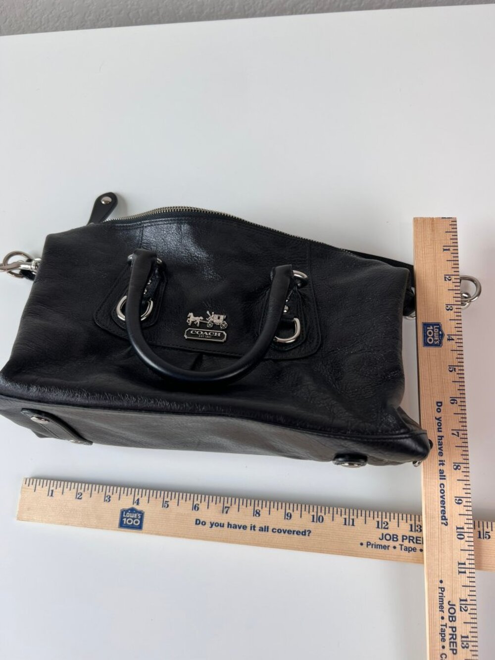 Y2K Coach Madison Sabrina Black Leather Purse Silver Hardware - Picture 9 of 12